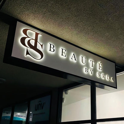 Beaute By Seda 3D Backlit Letters Business Metal Led Sign - Shineneon