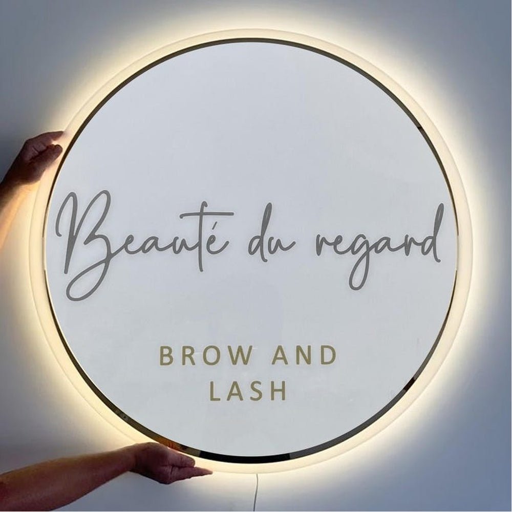 Beaute Da Regard Acrylic Business Logo Sign - Shineneon