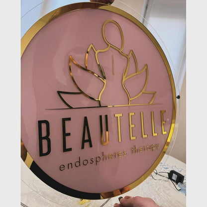 Beautelle Acrylic Business Logo Sign - Shineneon