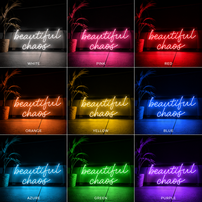 Beautiful Chaos LED Neon Sign - 05 Color Grid