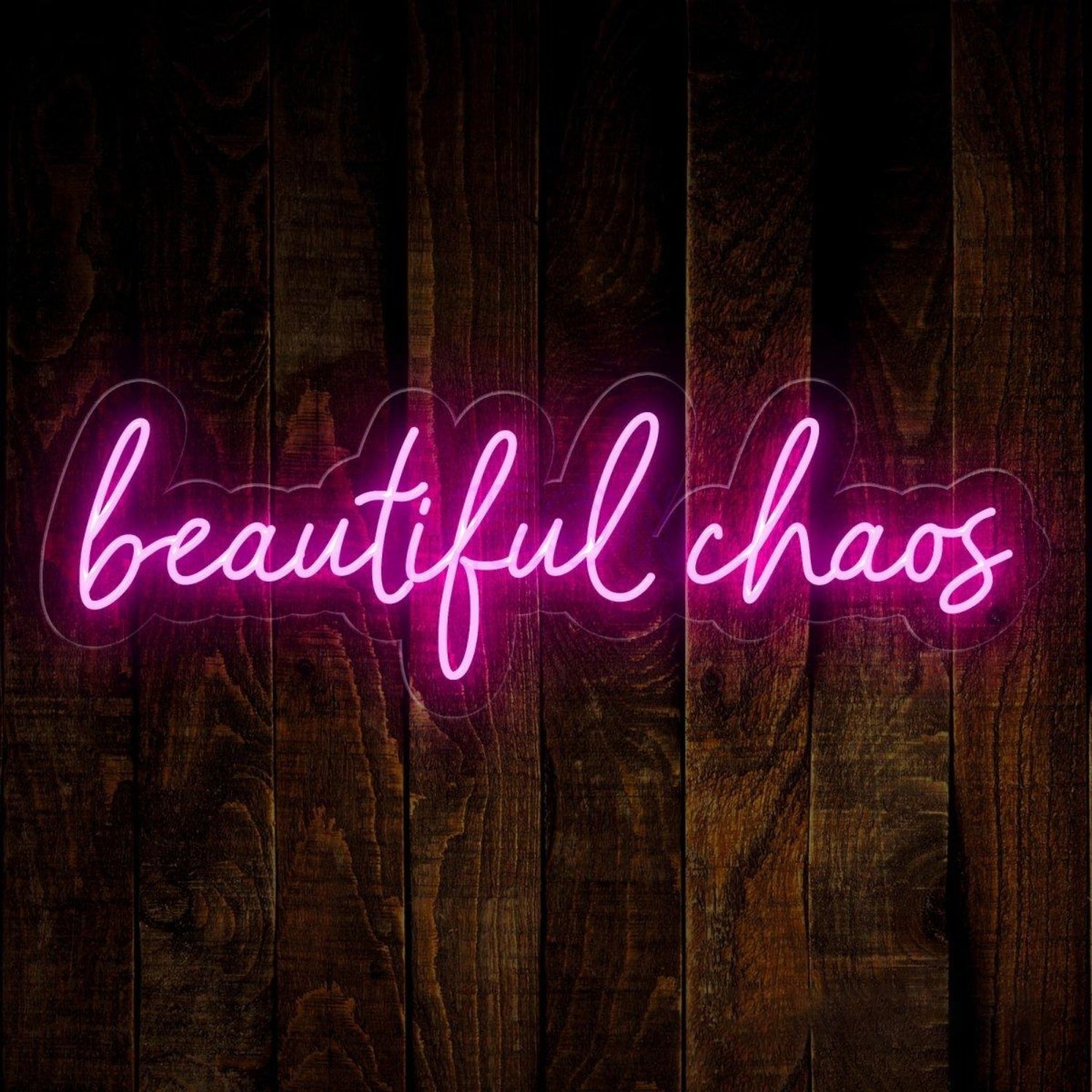 Beautiful Chaos Pink Led Neon Sign For Bedroom Cafe Decor | Shineneon