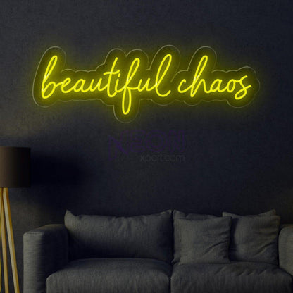 Beautiful Chaos Pink Led Neon Sign For Bedroom Cafe Decor | Shineneon
