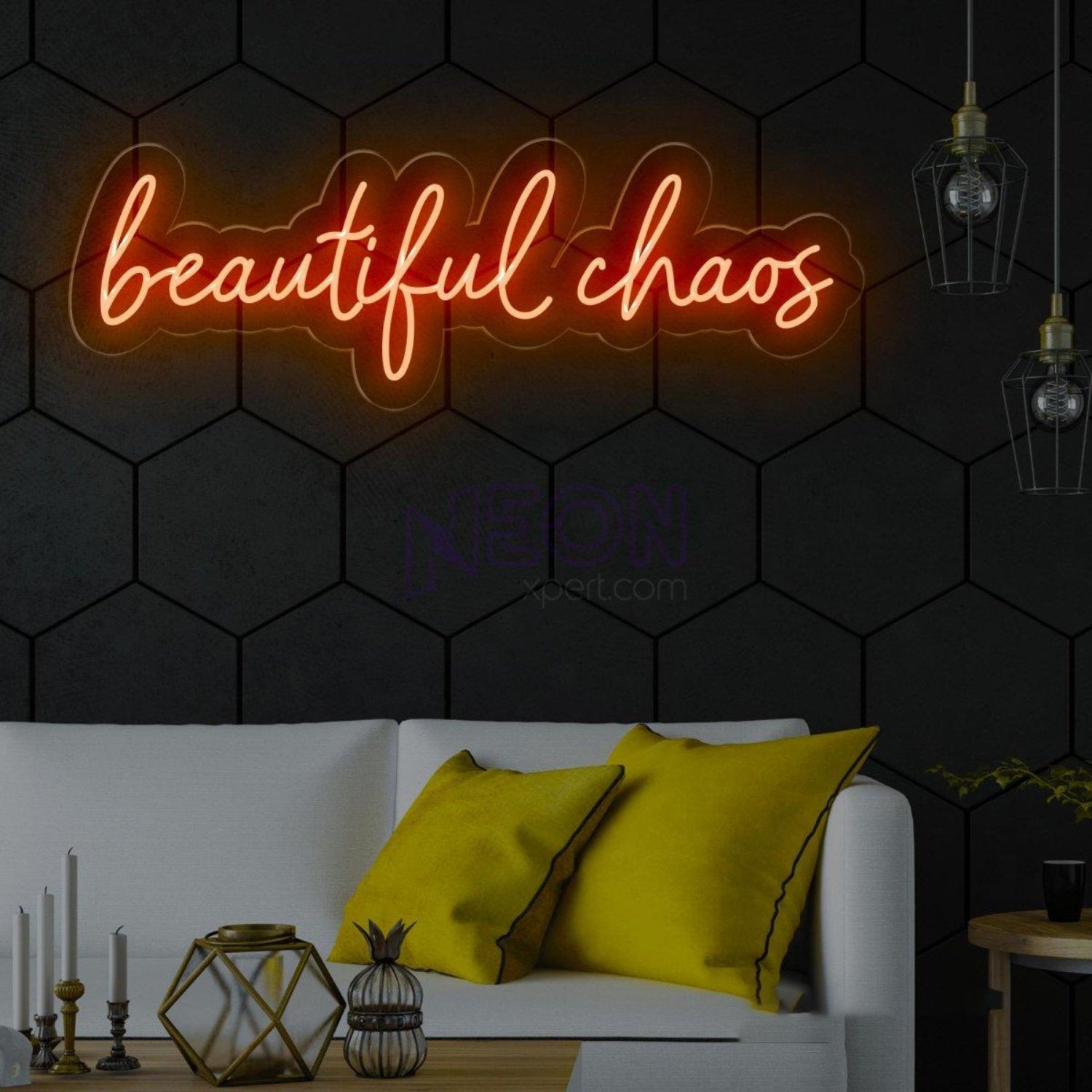 Beautiful Chaos Pink Led Neon Sign For Bedroom Cafe Decor | Shineneon