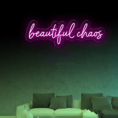 Beautiful Chaos Pink Led Neon Sign For Bedroom Cafe Decor | Shineneon