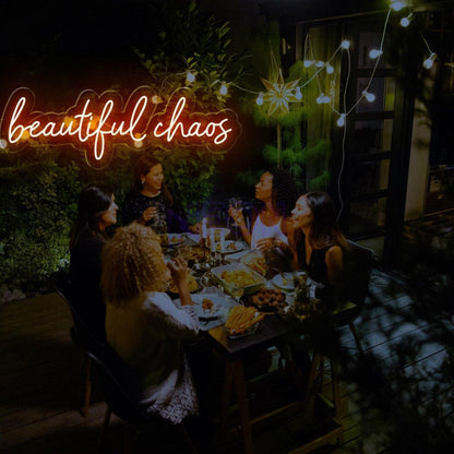 Beautiful Chaos Pink Led Neon Sign For Bedroom Cafe Decor | Shineneon