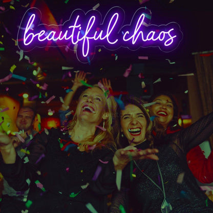 Beautiful Chaos Pink Led Neon Sign For Bedroom Cafe Decor | Shineneon