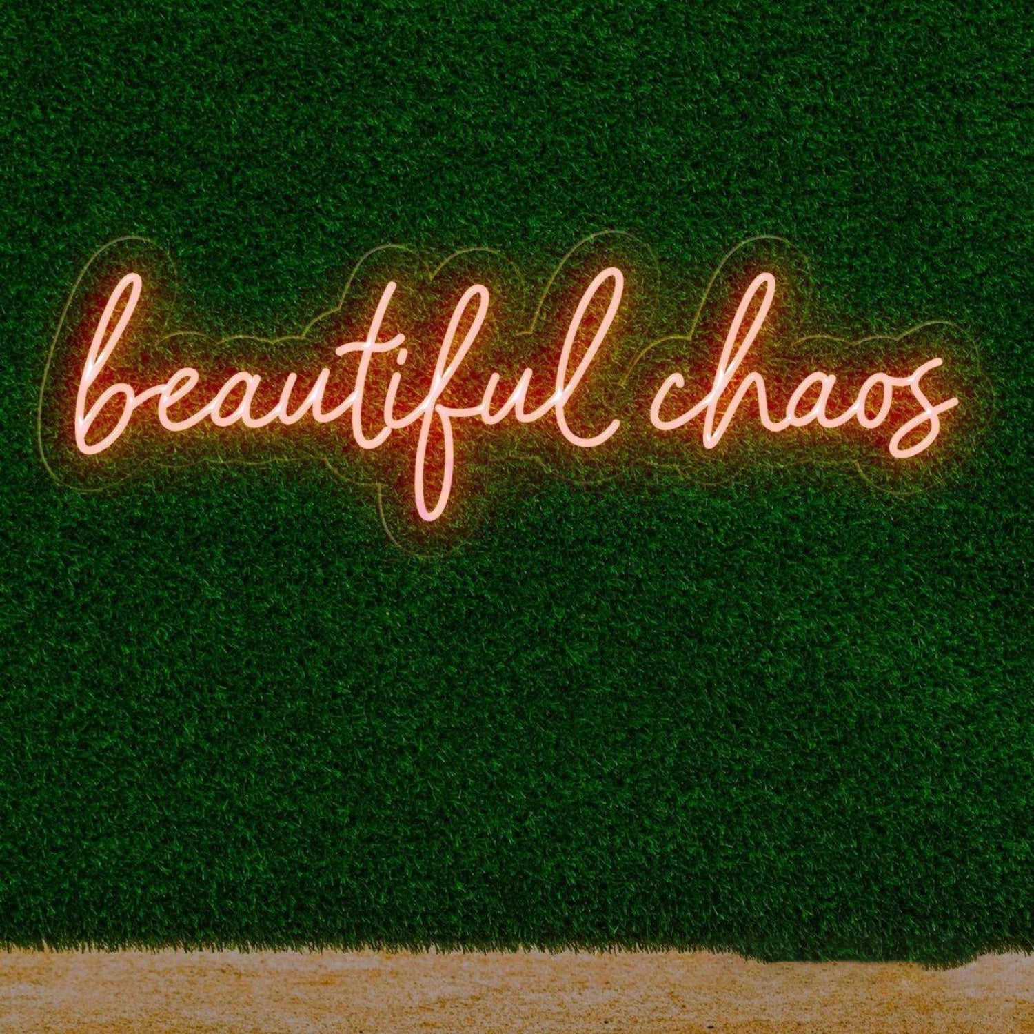Beautiful Chaos Pink Led Neon Sign For Bedroom Cafe Decor | Shineneon