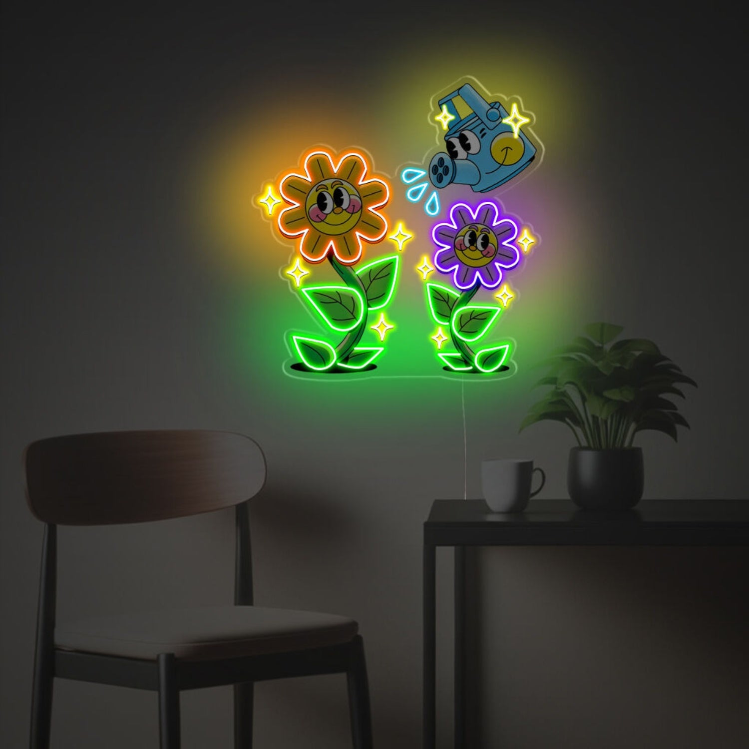 Beautiful Daisies Led Neon Acrylic Artwork | Shineneon