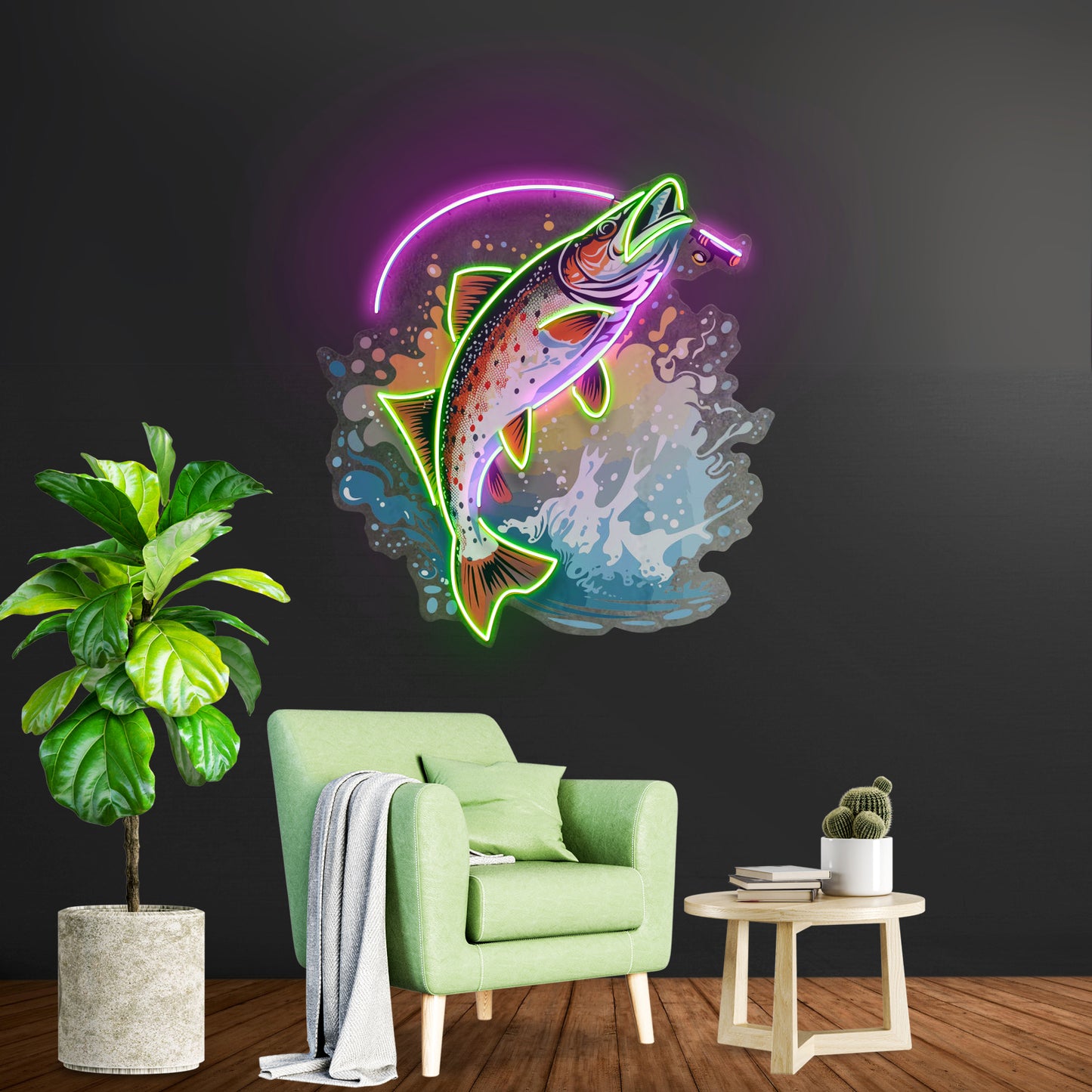 Beautiful Fish Pictures Led Neon Sign Light Custom Led Signs