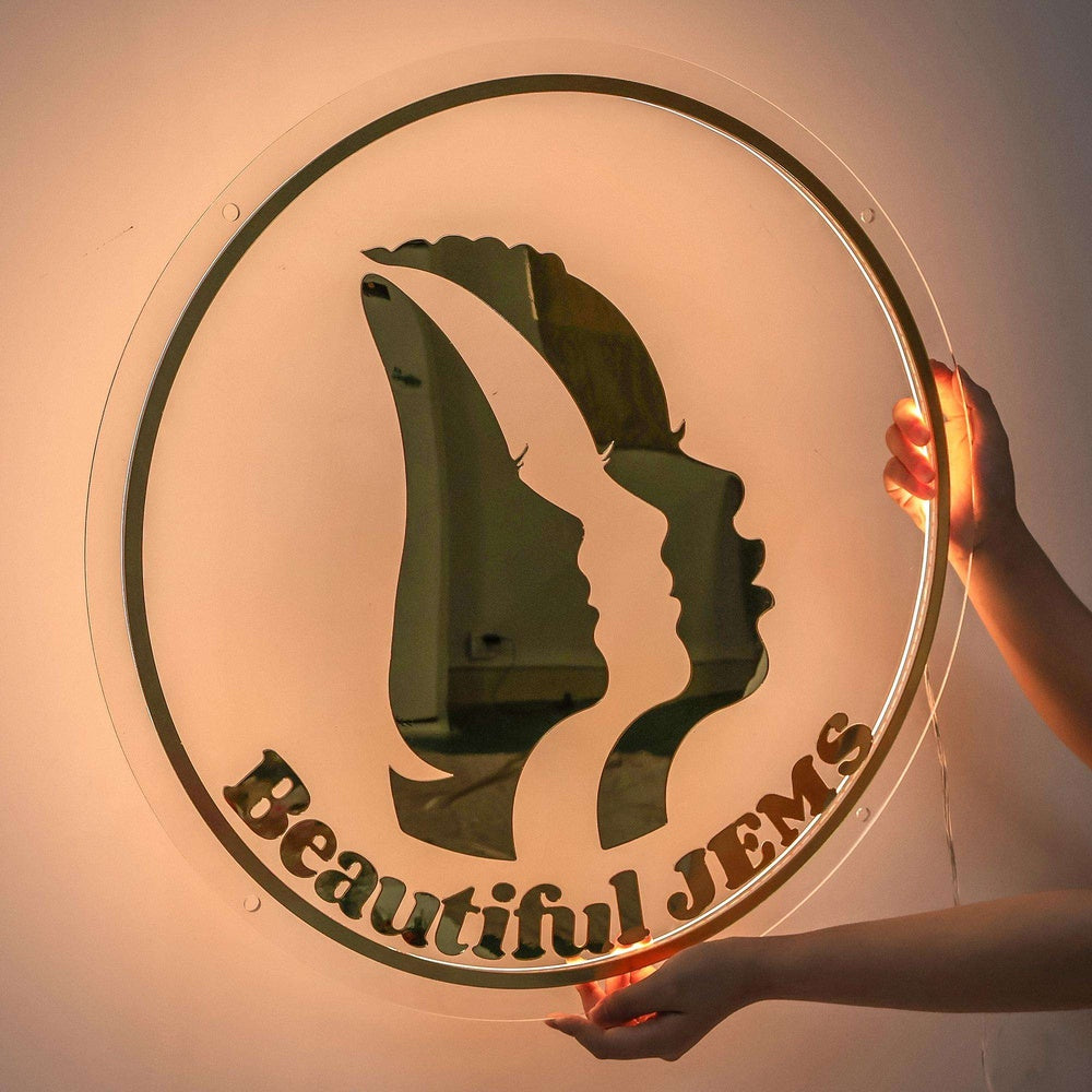 Beautiful Jems Acrylic Business Logo Sign