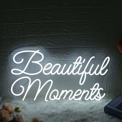 Beautiful Moments White Neon Sign | Shineneon