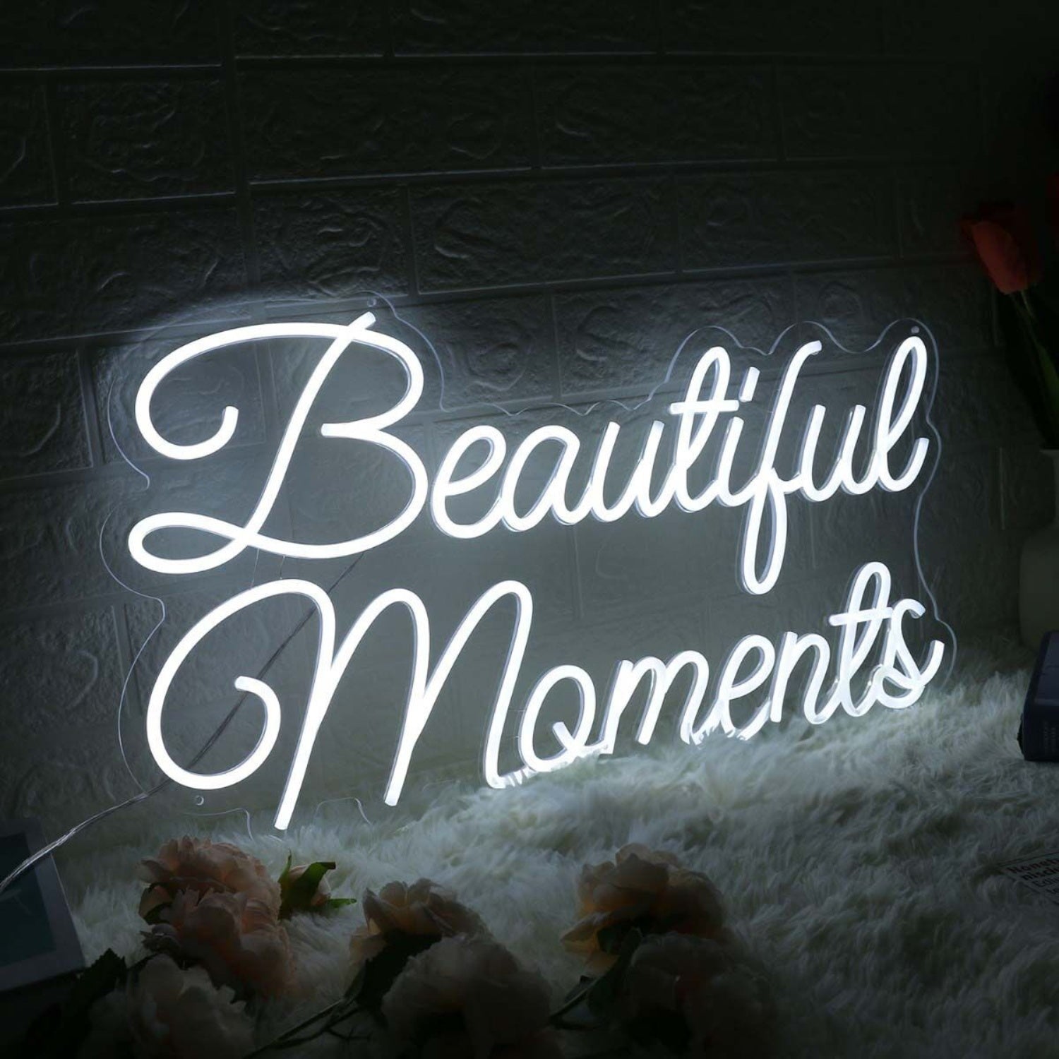 Beautiful Moments White Neon Sign | Shineneon