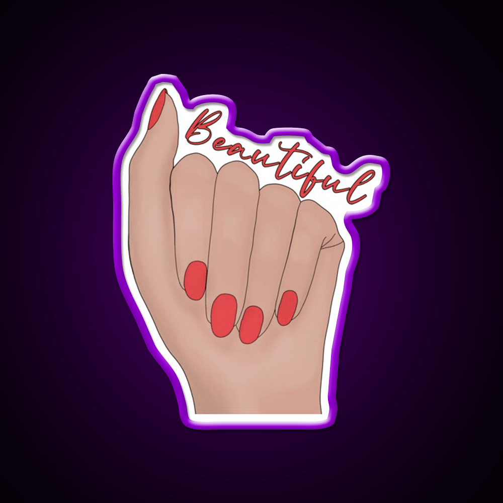 Beautiful Nail Salon Led Neon Sign Rgb Color - Shineneon