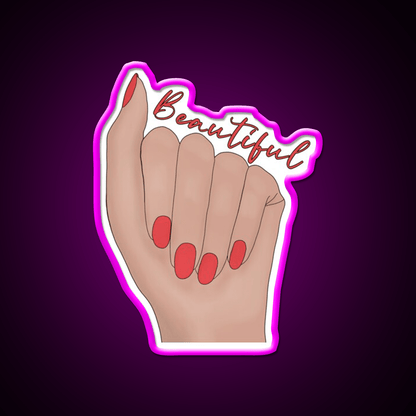 Beautiful Nail Salon Led Neon Sign Rgb Color - Shineneon