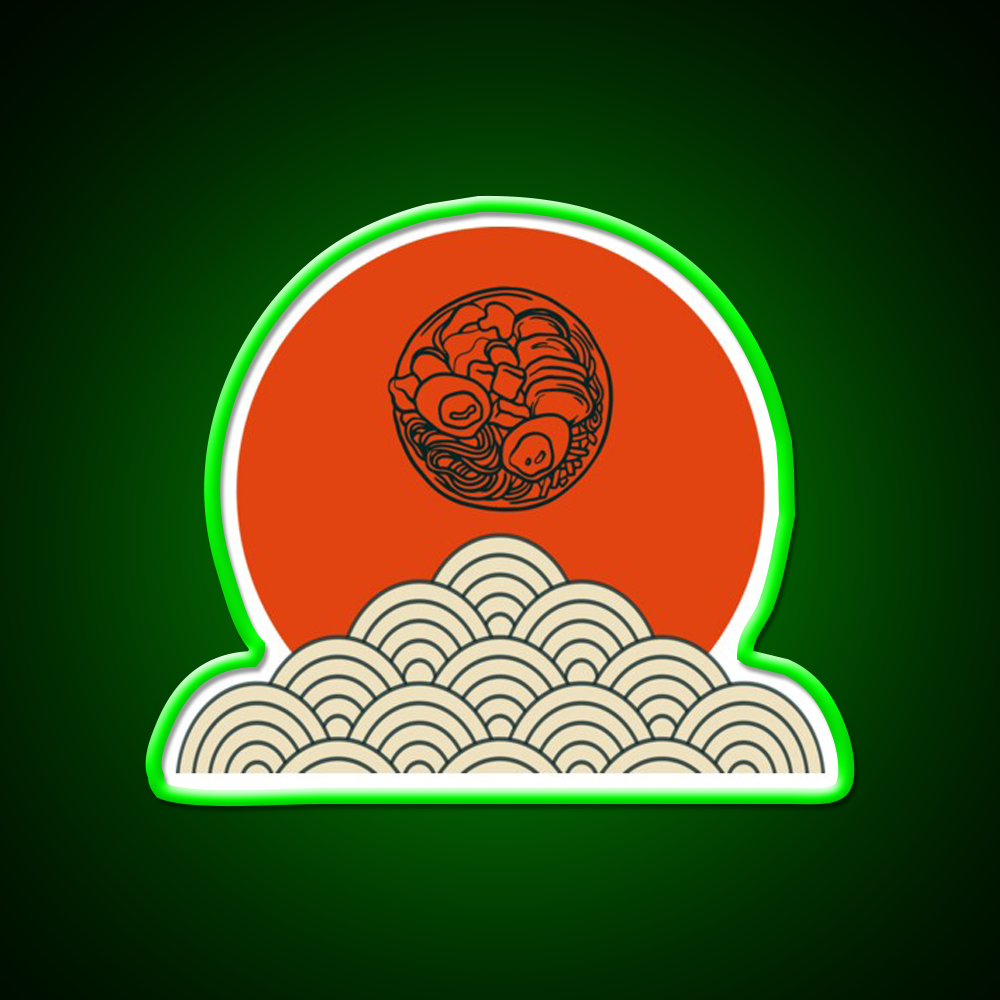 Beautiful Ramen Pieces Design Led Neon Sign Chinese Food Rgb Color