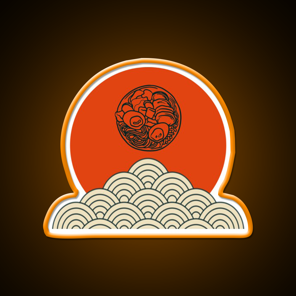 Beautiful Ramen Pieces Design Led Neon Sign Chinese Food Rgb Color