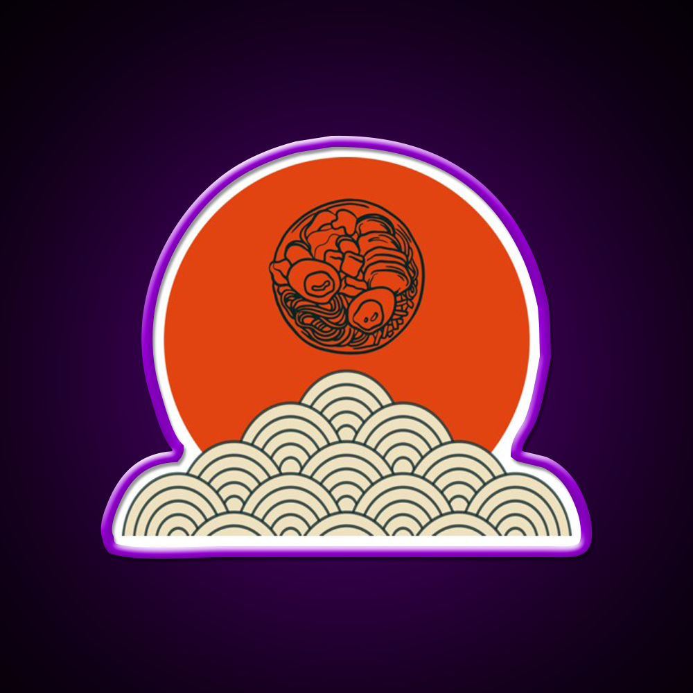 Beautiful Ramen Pieces Design Led Neon Sign Chinese Food Rgb Color