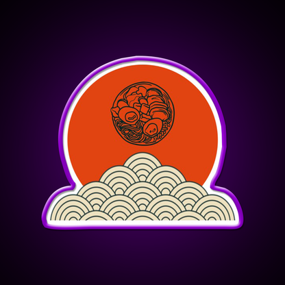 Beautiful Ramen Pieces Design Led Neon Sign Chinese Food Rgb Color