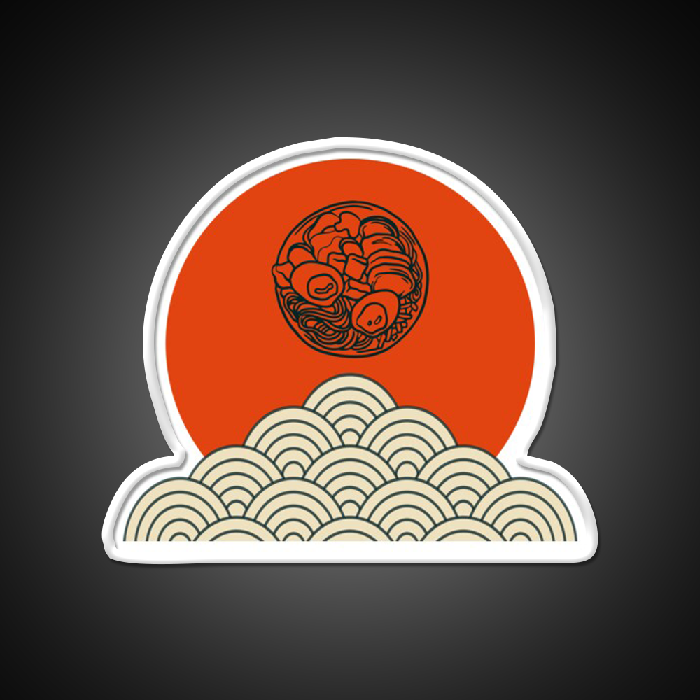 Beautiful Ramen Pieces Design Led Neon Sign Chinese Food Rgb Color