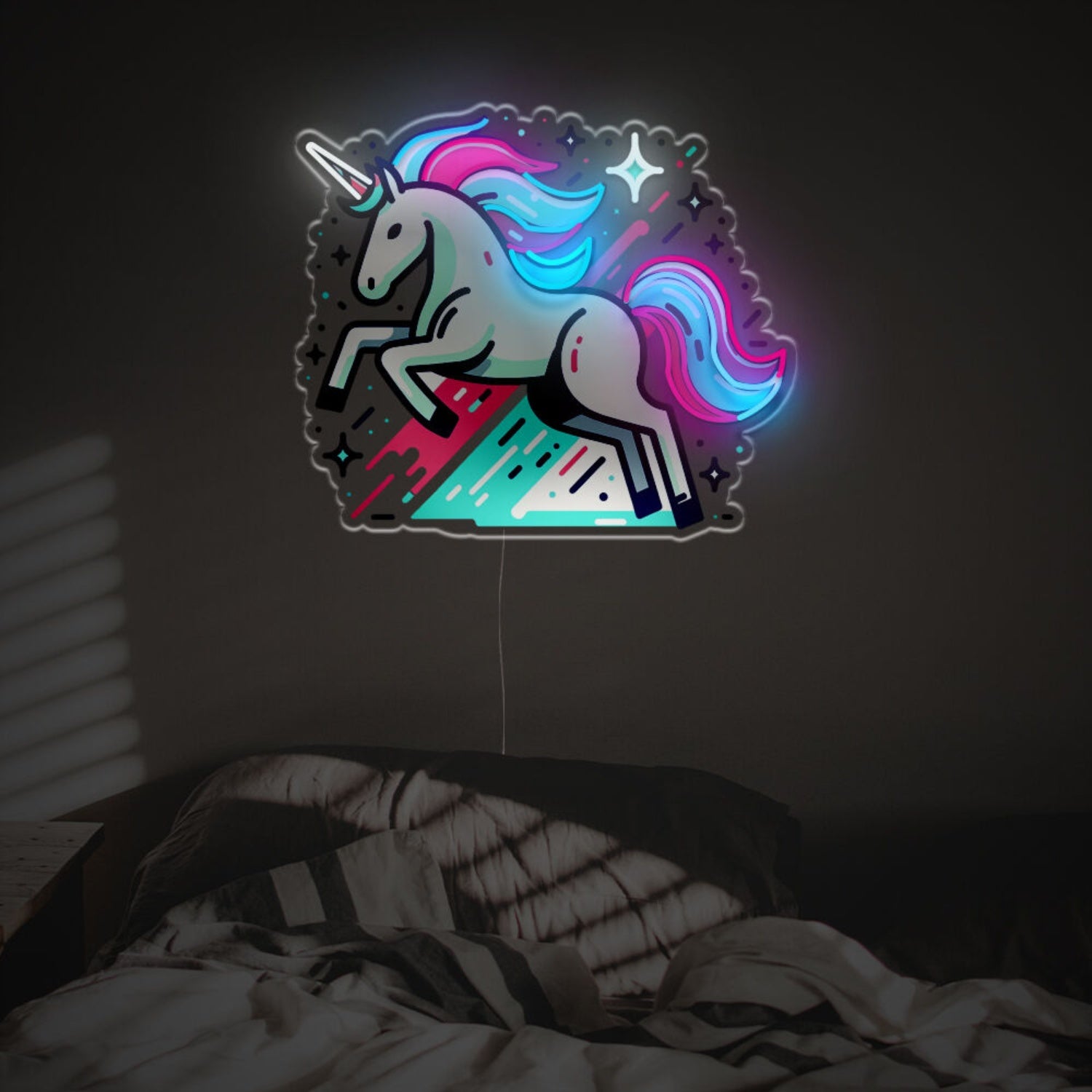 Beautiful Unicorn Running Led Neon Acrylic Artwork | Shineneon
