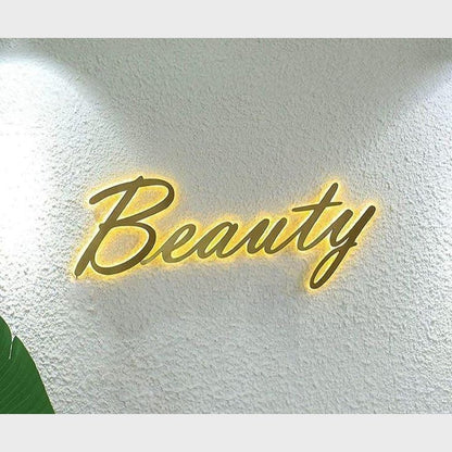 Beauty 3D Backlit Letters Aluminum Metal Led Sign - Shineneon