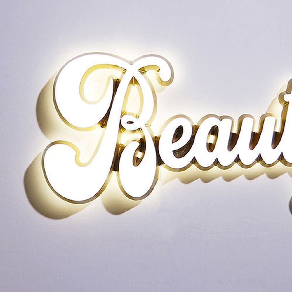 Beauty 3D Frontlit And Backlit Channel Letter Led Light Sign - Shineneon