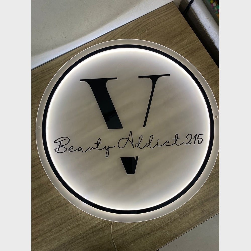 Beauty Addict 215 Acrylic Business Logo Sign - Shineneon