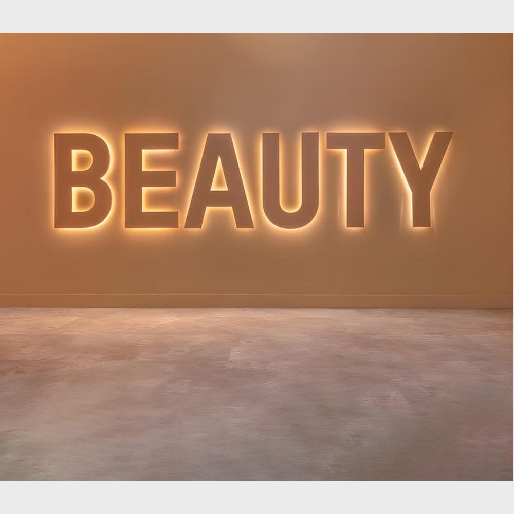 Beauty All Caps 3D Backlit Channel Letters Led Light Sign