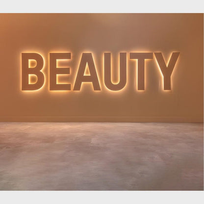 Beauty All Caps 3D Backlit Channel Letters Led Light Sign - Shineneon