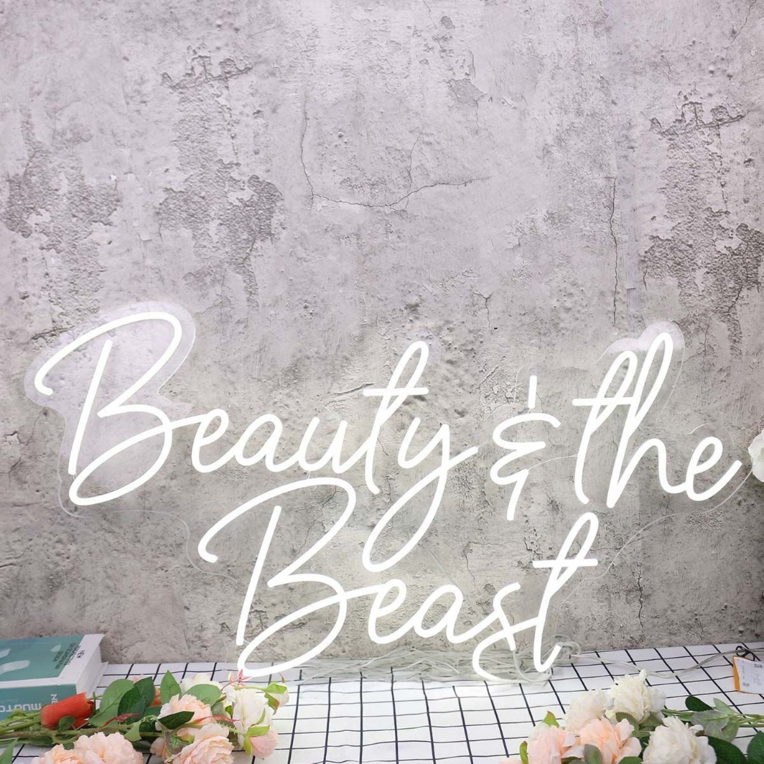 Beauty And The Beast White Led Neon Sign - Shineneon