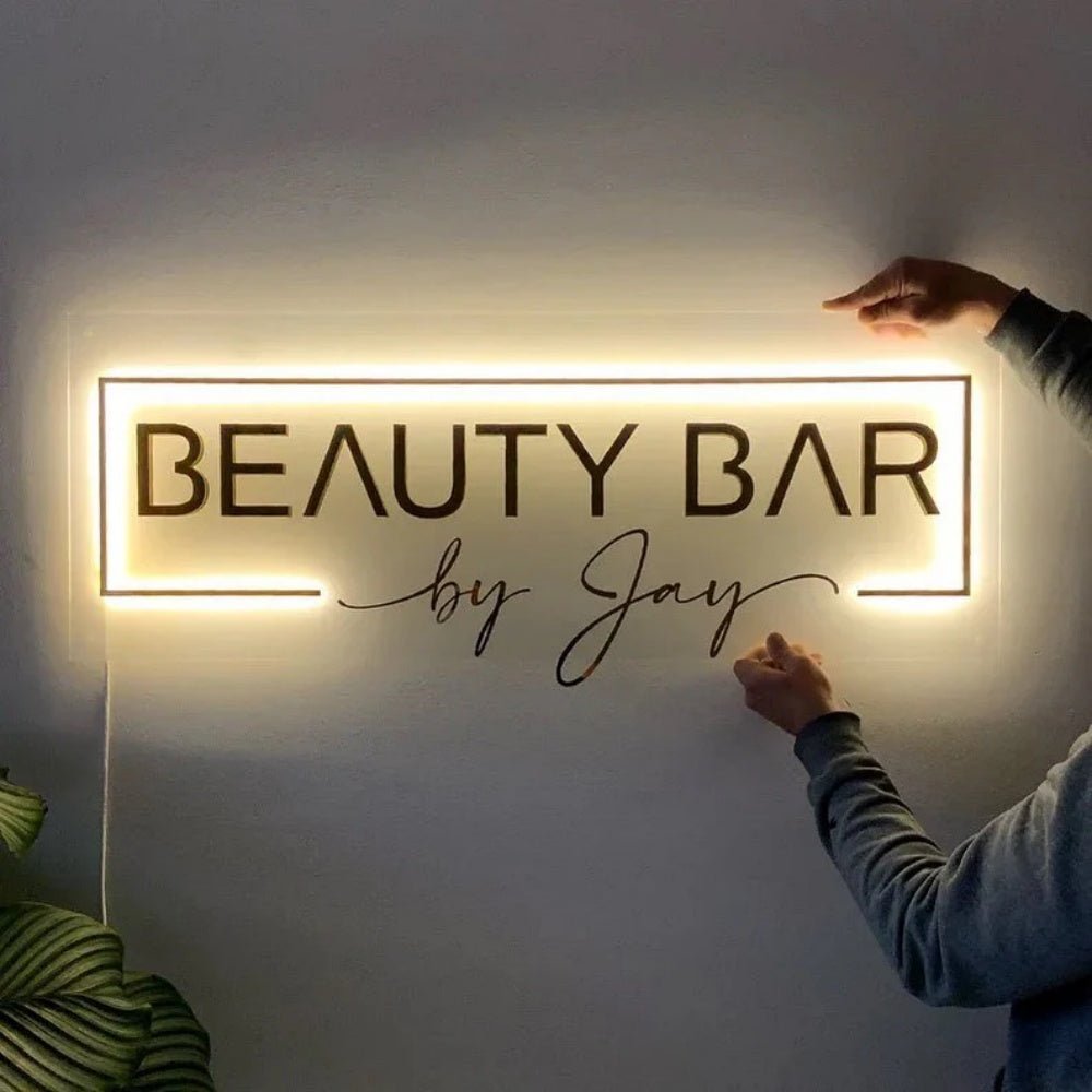 Beauty Bar By Joy Acrylic Business Logo Sign - Shineneon