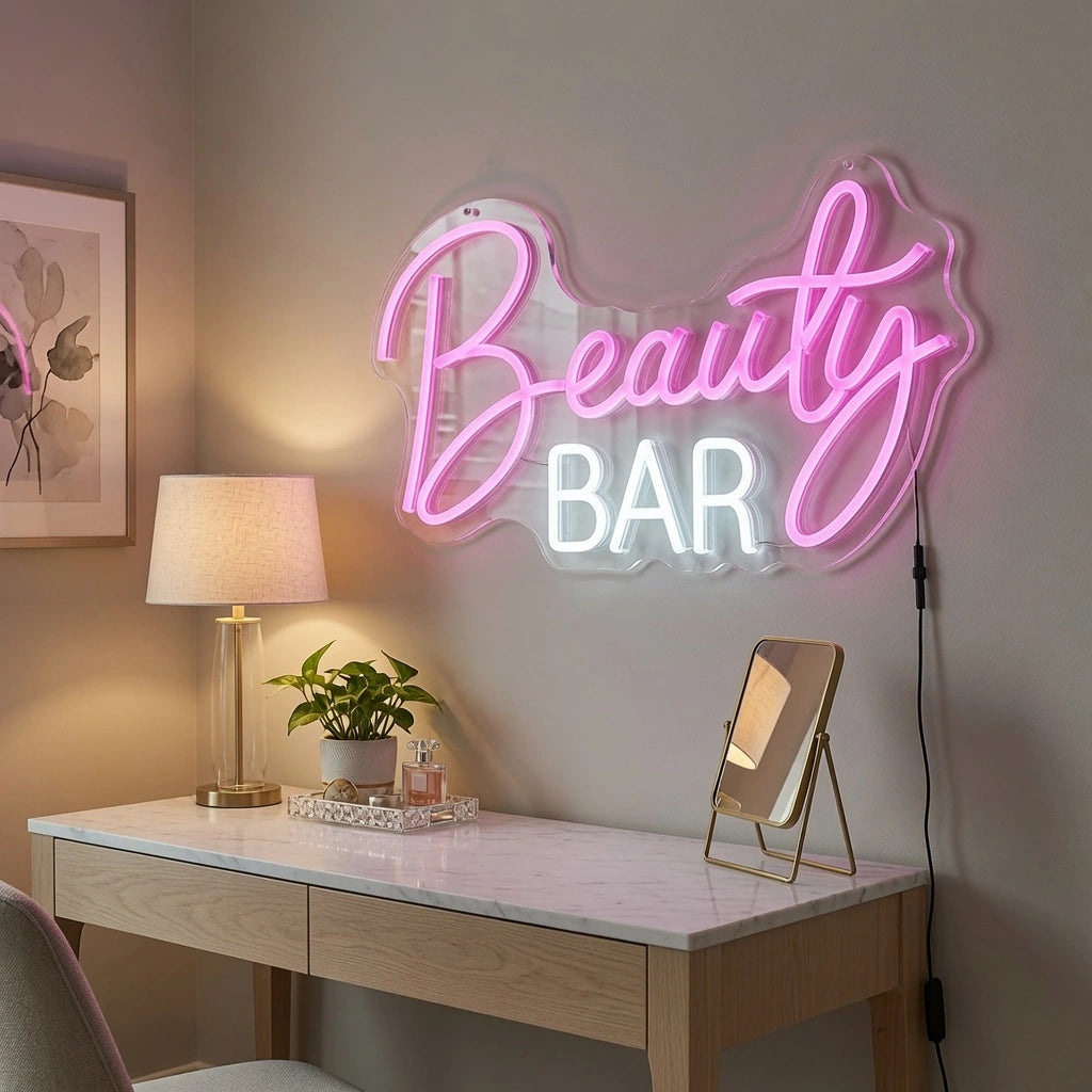 Beauty Bar LED Neon Sign - 03 Real Lifestyle Scene