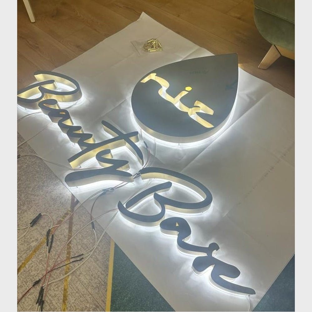 Beauty Bar With Logo 3D Backlit Channel Letters Led Light Sign - Shineneon