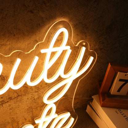 Beauty Beatz Yellow Led Neon Sign - Shineneon