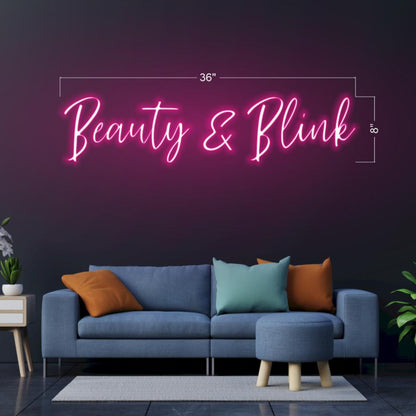 Beauty Blink Pink Led Neon Sign For Modern Home Decor | Shineneon