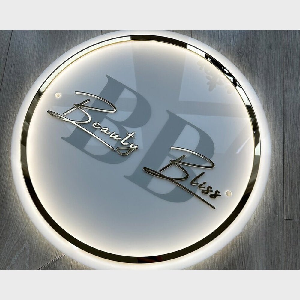 Beauty Bliss Acrylic Business Logo Sign - Shineneon