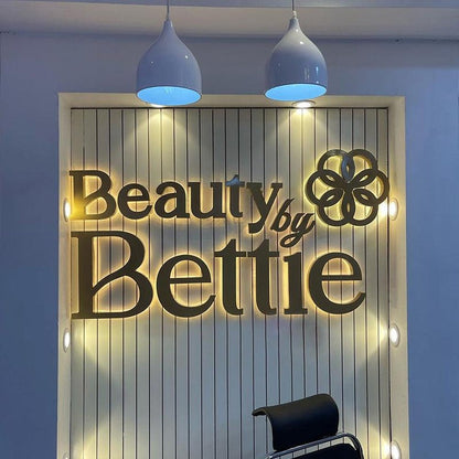 Beauty By Bettie 3D Backlit Letters Business Metal Led Sign - Shineneon