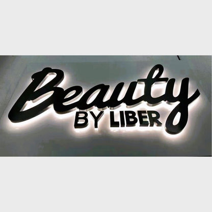Beauty By Liber 3D Backlit Channel Letters Led Light Sign - Shineneon