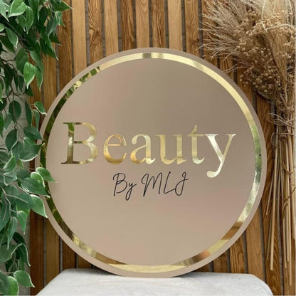 Beauty By Mls Acrylic Business Logo Sign - Shineneon