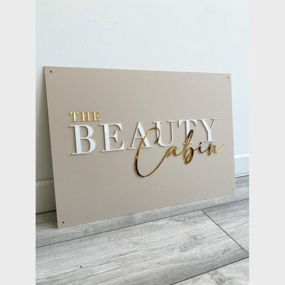 Beauty Cabin Acrylic Business Logo Sign - Shineneon