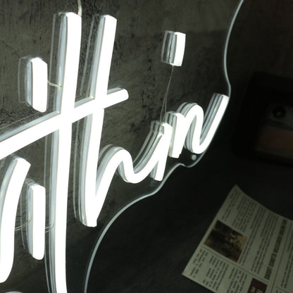 Beauty Come From Within White Led Neon Sign - Shineneon
