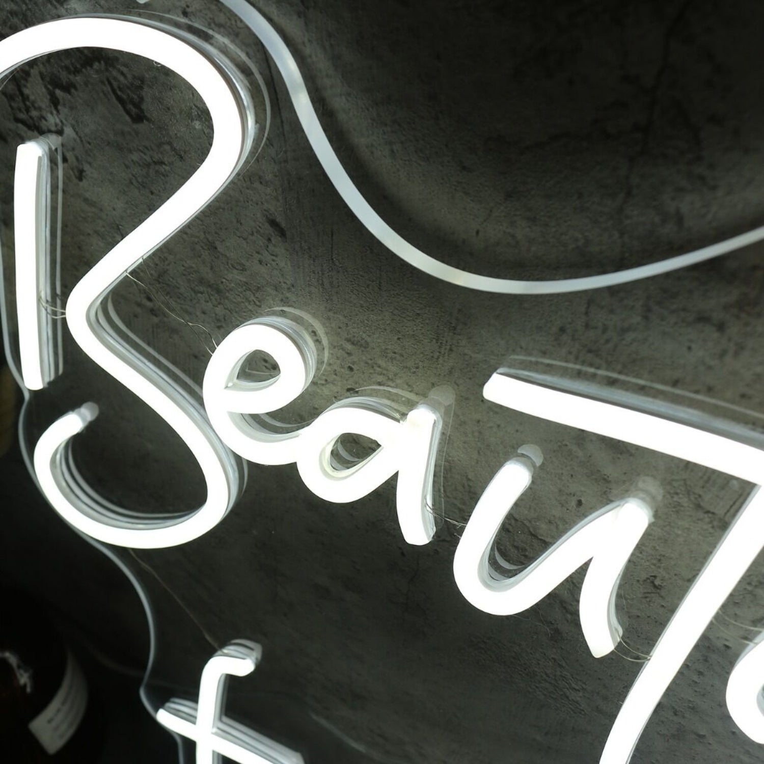 Beauty Come From Within White Led Neon Sign - Shineneon