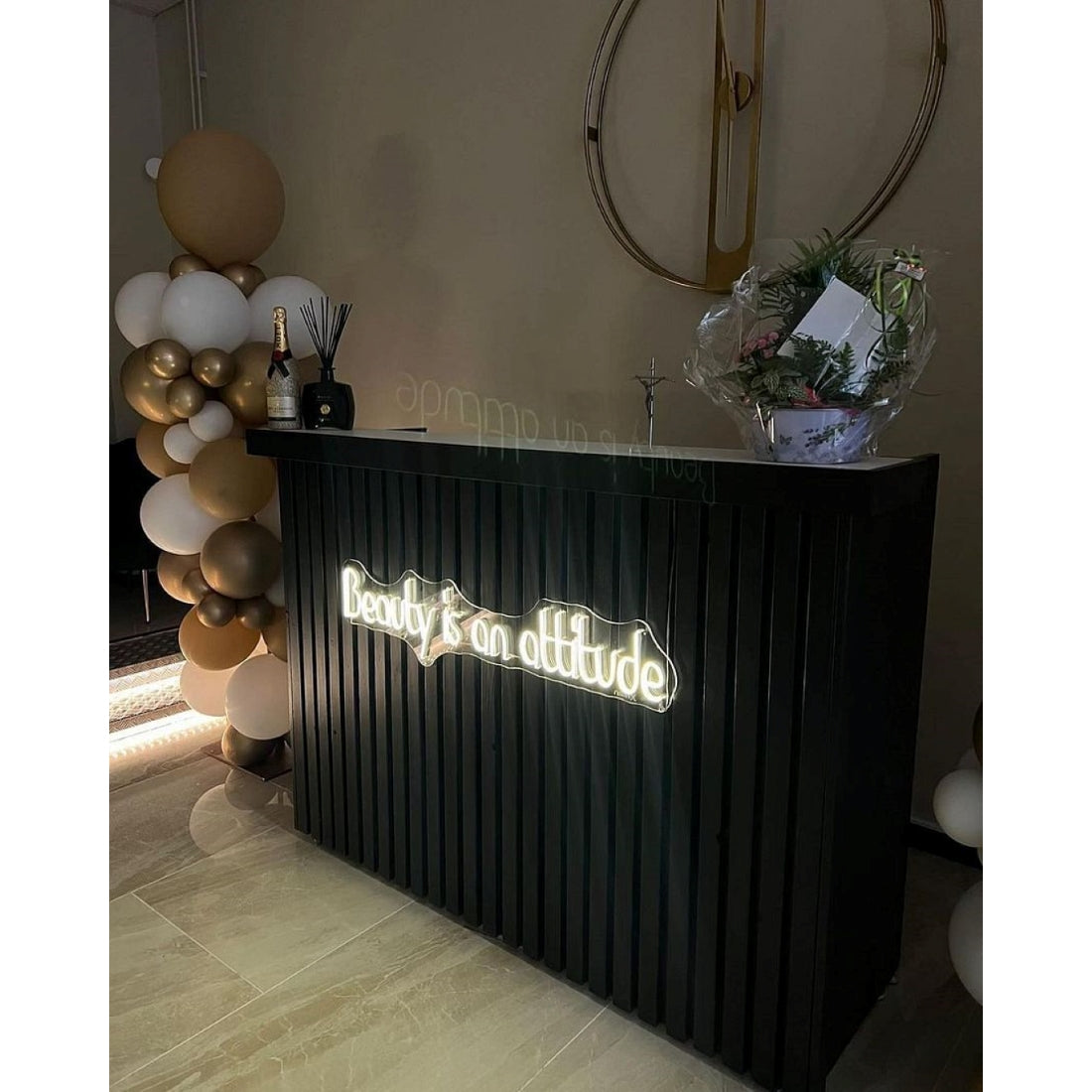 Beauty Is An Attitude Led Sign Business Neon Sign