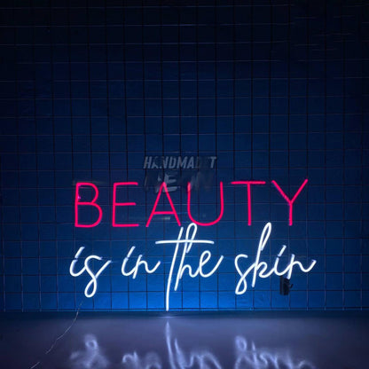 Beauty Is In The Skin Led Neon Sign Spa Wall Art Decor | Shineneon