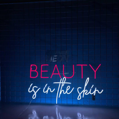 Beauty Is In The Skin Led Neon Sign Spa Wall Art Decor | Shineneon