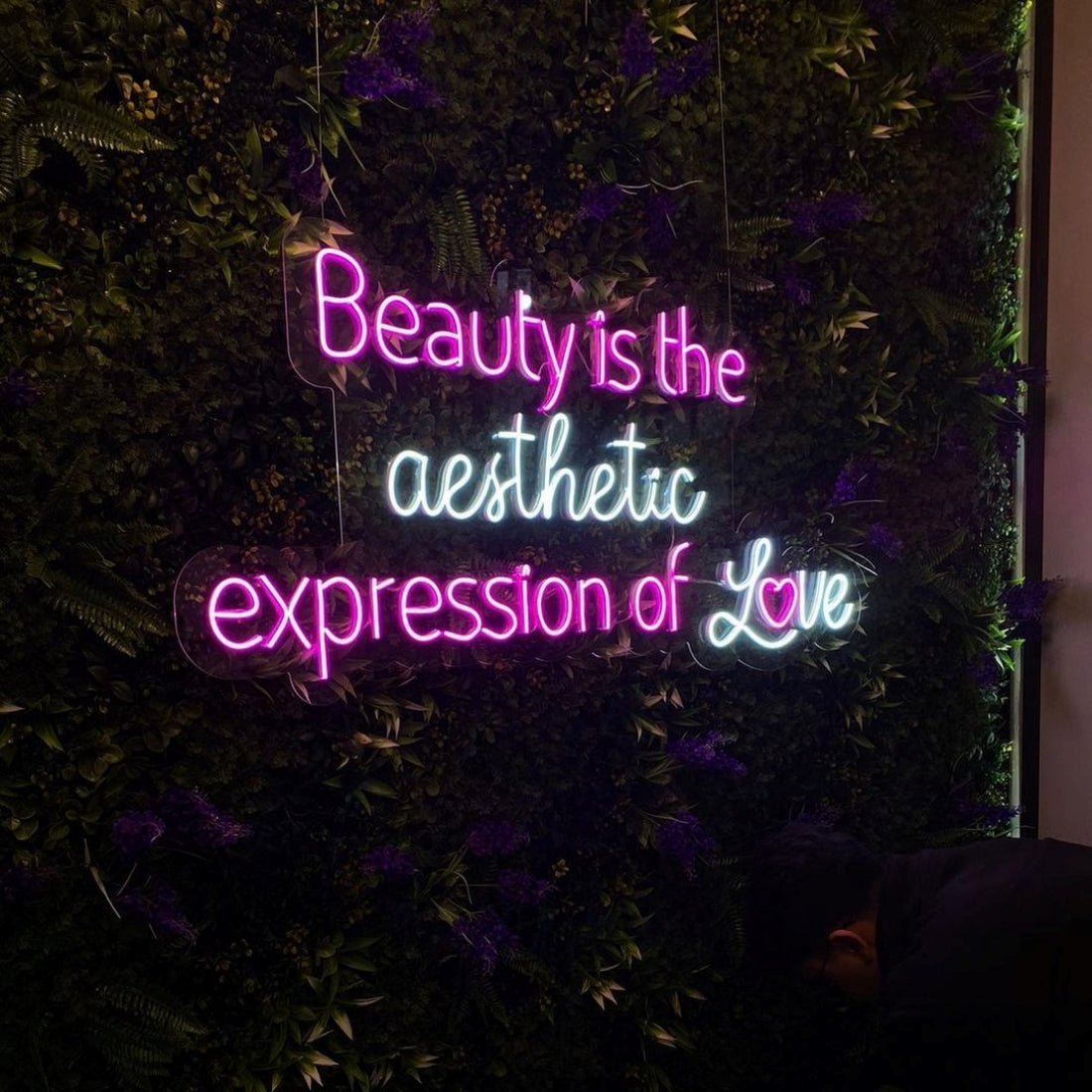 Beauty Is The Aesthetic Expression Of Love Led Sign Business Neon Sign - Shineneon