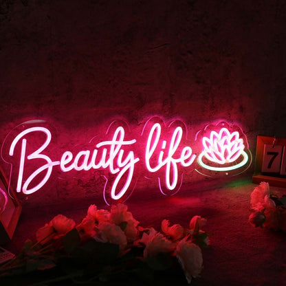Beauty Life Red Led Neon Sign - Shineneon