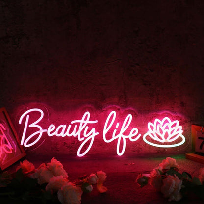 Beauty Life Red Led Neon Sign - Shineneon