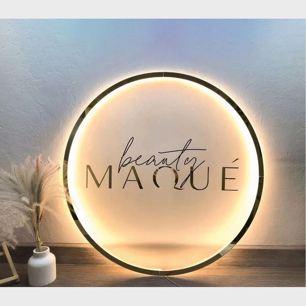 Beauty Maque Acrylic Business Logo Sign - Shineneon