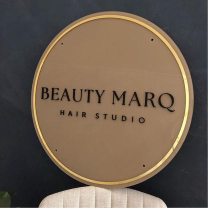 Beauty Maro Hair Studio Acrylic Business Logo Sign - Shineneon